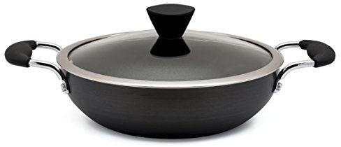Zinel 4172 Non-Stick Wok with Hard Anodised Induction Base, Grey, 28 cm