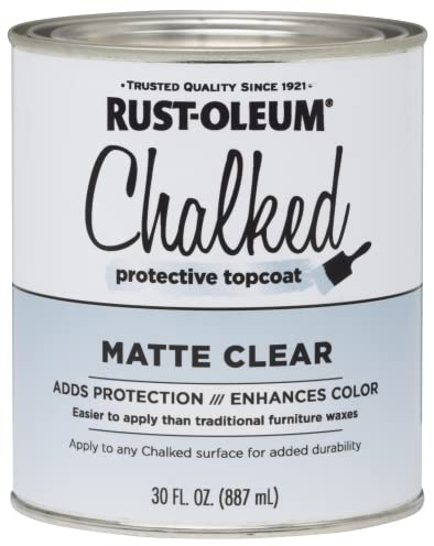 Rust-Oleum 287722 Chalked Ultra Matte Interior Paint, 30 oz, Matte Clear Topcoat