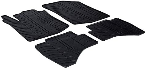 Satz Gummimatten kompatibel mit Peugeot 108 & Citroën C1 2014- (T Profil 4-teilig + Montage-clips)