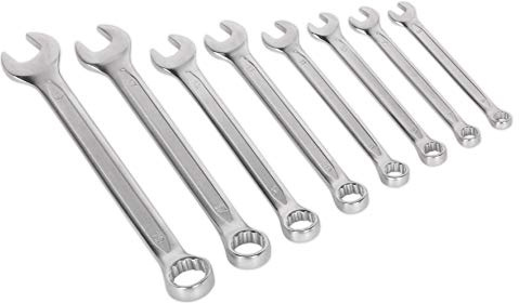 Sealey AK63252 8 Piece Combination Spanner Set Cold Stamped Metric, Silver