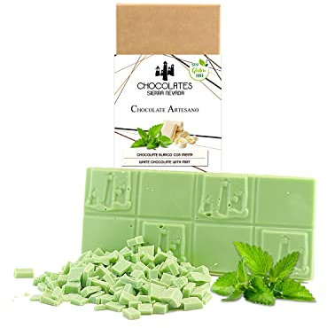 Chocolate blanco artesano con menta