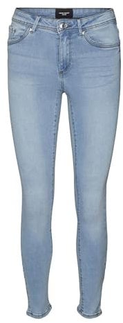 VERO MODA Damen VMTANYA MR S Piping VI352 NOOS Jeans, Blau (Hellblau), M/32