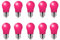 HUAMu Paquet de 10 Ampoule LED de couleur 3W E27 à vis Ampoule Rose pour Mariage Halloween Fête De Noël Bar Ambiance Ambiance Décor