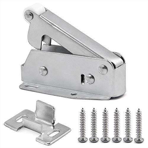 1Stück Schubladen Druckverschluß Automatischer Federschnäpper, Möbelschnäpper Metall Türschnapper Automatik Schnappschloss zum Öffnen von Schranktüren und Dachbodenluken, kaltgewalzter Stahl