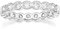 Zakk Eternity Ring Damen Ewigkeitsringe Vorsteckring 4mm Schmal Zirkonia Verlobungsringe Eheringe Trauringe Memoire Ringe (Silber,54 (17.2))