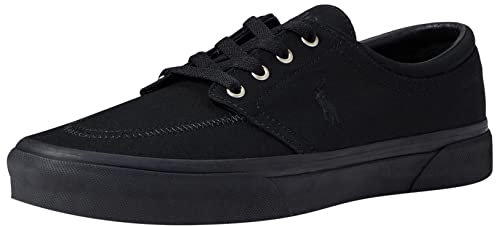 POLO RALPH LAUREN Herren Faxon Low Sneaker, Schwarz/Schwarz, 46.5 EU