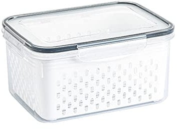 Katutude Boite de Rangement Frigo - Bac Rangement Frigo Transparent avec Couvercle - Organiseur Frigo Empilable en Plastique Bacs de Rangement pour Cuisine Réfrigérateur Placard