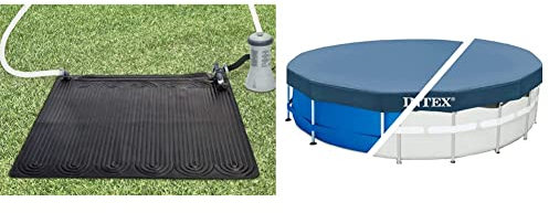 Intex Chauffage Tapis Solaire & bâche Protection pour Piscine Ronde 3m66