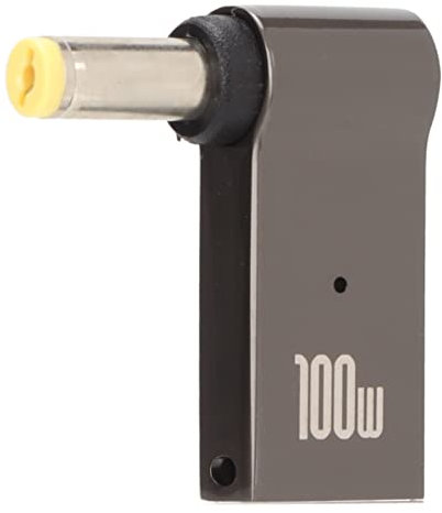 ASHATA Typ C Buchse auf DC Adapter, Tragbarer 100 W USB Typ C Buchse auf 5,5 X 1,7 Mm Stromladeadapter, PD Adapter, Laptop Ladeanschlussadapter