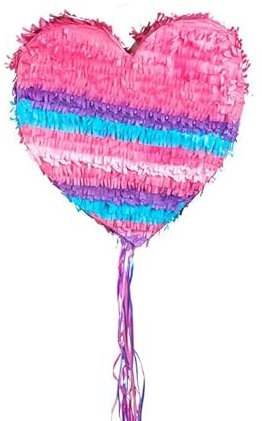 NEU Piñata/Pinata Herz, pink-bunt, ca. 37x36cm