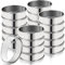 Lyellfe 20 Stück englische Muffin-Ringe, Edelstahl-Ringe, 7,6 cm, doppelt gerollt, antihaftbeschichtet, Muffin-Tart-Ringform, Eiergrill-Herdring für Zuhause, Backen, Lebensmittelherstellung