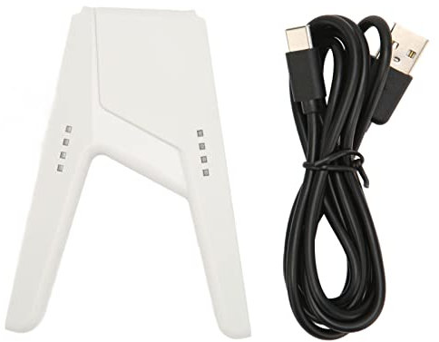 ciciglow für Grip Bracket, Ladegriff mit 2 X 250mA Ladestrom Portable Gaming Comfort Grip Griffhalterung für Zubehör(Weiß)