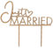 Ginger Ray Wooden Just Married Cake Topper,Brown,0.3 x 15 x 13 cm; 20 Grams
