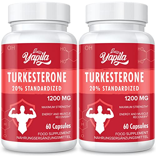 Turkesterone Supplement 1200 mg,120 Capsules | Standardized to 20% Turkesterone; High-Potency Ajuga Turkestanica Extract, Vegan Formula