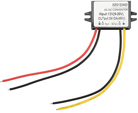 DC to DC Step Up Module, DC Boost Module IP67 Waterproof PP Housing Boost Voltage Converter Module 12V 9 to 20V to 24V 2A