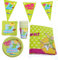Party Factory `Bibi Bocksberg´ Party-Set Einweggeschirr, 10 Becher, 10 Teller, 20 Servietten, 1 Tischdecke und 1 Wimpelkette