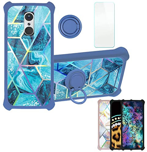 Aroepurt Hülle Für Emporia Smart 3 hülle Kompatibel mit Emporia Smart 3 Hülle Case Handyhülle Schutzhülle Cover [Mit 9H Härte HD Schutzfolie] PC + Silikon Ständer IMDL-LS