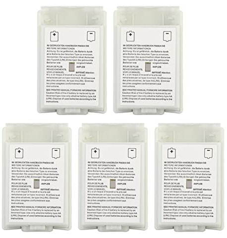 SYH&AQYE 5 Pezzi Coperchio Batteria Xbox360, Kit Custodia Custodia Controller Wireless Processo Iniezione Olio, Copribatteria Universale Resistente all'Usura di Ricambio(Bianco)