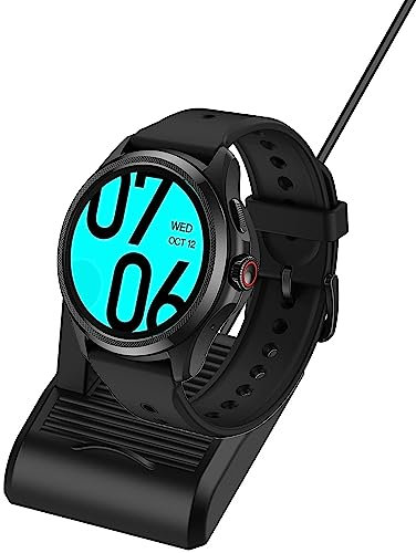 Compatible for Ticwatch Pro 5 Android Smartwatch Charger,Blueshaweu USB Charging Cilp Dock Replacement Charging Compatible with Ticwatch Pro 5 / Ticwatch Pro 3/3 LTE/TIcwatch E3 Smartwatch (Black)