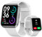 Tensky Smartwatch Damen Herren mit Telefonfunktion 1,8'' Alexa Integriert Fitnessuhr 100 Sportmodi, Pulsmesser, SpO2 Stress Schlafmonitor, IP68 Wasserdicht Schrittzähler für Android iOS Weiß