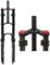 Fahrrad Federgabel 26/27.5/29 Für Mountainbike DH Air Double Shoulder Downhill Abseilen Stoßdämpfer Straight Tube Ultralight Fahrrad Stoßdämpfer Zugstufeneinstellung 130mm Federweg ( Color : Black ,