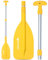 Abahub 1PCS Teleskop Paddel 53-106cm Stechpaddel Notfall Paddel mit T-Griff Leichte Ruder Mini Hilfspaddel Teleskopierbar Aluminiumschaft für Kanufahren Kajkak Schlauchboot, Gelb