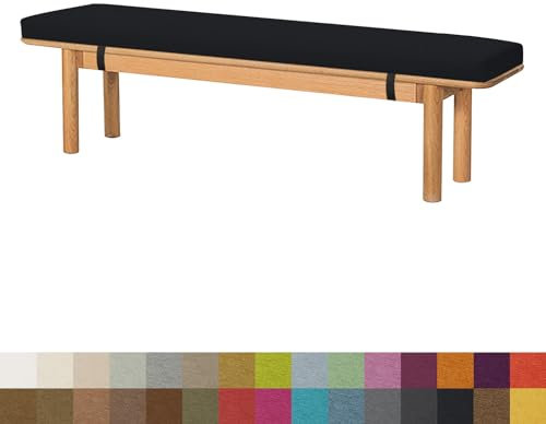DQWJYYDS Sitzauflage Sitzkissen Bankpolster 75x30x3 cm mit Stuhlkissen abnehmbarem Bezug für Outdoor Gartenmöbel Terrasse Drinnen Sitz Color#28 Schwarz