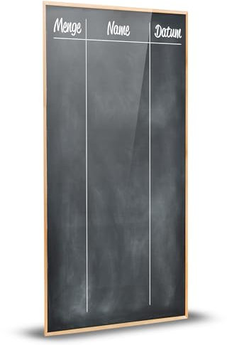 Smagnon Inhaltstafel für Gefrierschrank, Gefriertruhe mit Magnetrücken aus Acryl 50x23cm (Mit Vordruck) Kreidetafel Whiteboard Tafelblatt