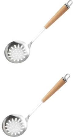 Cabilock 2 Pièces 304 louche fendue cuillère de service fendue petite cuillère trouée ustensiles de cuisine professionnel ustensile de cuisine batteries de cuisine louche de cuisine suite