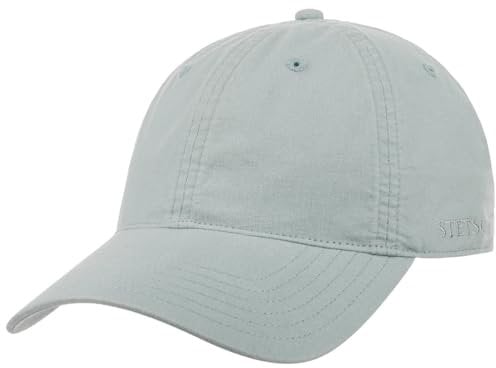 Stetson Ducor Sun Guard Fullcap Herren - Baseballcap aus Bio-Baumwolle (nachhaltig) - Frühjahr/Sommer - Cap mit Sonnenschutz UV 40+ - Basecap Stonewashed-Look - Outdoorcap hellblau XXL (62-63 cm)