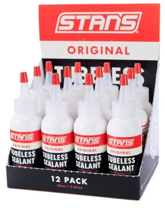 NoTubes Stan's Original Tubeless Tyre Sealant 12 X 60ml Mastic d'étanchéité pour pneus Unisexe, Bleu