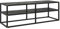LAPOOH TV-Schrank Schwarz mit Schwarzer Marmor-Optik Glas 120x40x40 cm, TV Lowboard, Fernsehschrank, Fernsehtisch, Fernseher Schrank, TV Sideboard, TV Board, TV Cabinet, TV Bank, TV Kommode