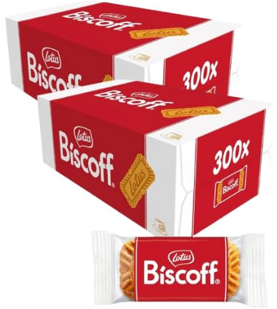 Biscoff Indivuidually Wrapped Welcome Biscuits with Caramelised Taste Lotus 300 Pieces (1875g) (2 Box - 600 Biscuits)