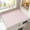FANSU Tapis de Protection Dessus Machine à Laver, Tapis pour Dessus de Machine à Laver Antidérapant Couleur Unie Housse pour Dessus de Machine à Laver Absorbant Séchage Rapide (50x50cm,Rose)