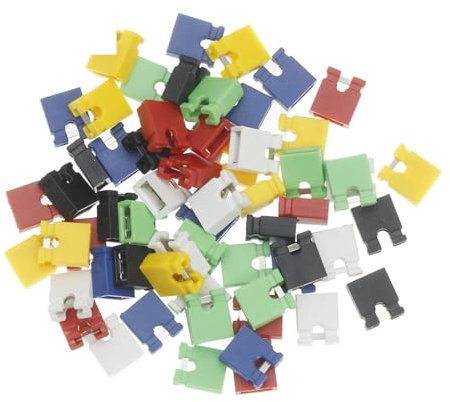 100PCS 2.54mm Jumper Cap Pin Header Jumper Blocks Connector For Circuit Board 2.54 Spacing BIANMTSW(Nero)