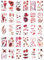 AWAVM 30 Sheets Scar Tattoo Stickers with Fake Scab Blood, Zombie & Halloween Tattoo Stickers