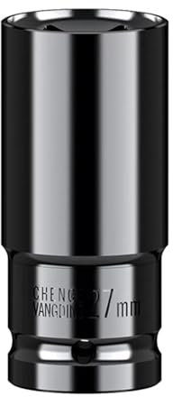 Deep Impact Socket, 1/2 Inch Drive by 30mm, Heat-Treated CR-V Steel 6-Point Metric Socket for Car and Home Repair, 78mm Length