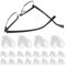 XENQITO 20 Paar Brillen nasenpads, Brillenpads, Nasenpads zum Einstecken Rutschfeste Nasenpads brille Weiche Silikon Transparent für Brillen Sonnenbrillen Rutsch Stopper Gläser Nasenpad Brille Zubehör