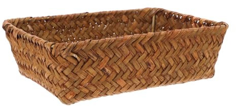 Alipis Seagrass Cutlery Holder Storage Tray Wicker Basket Handle for Kitchen Large Silverware Organizer