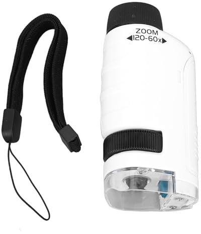 Tragbares Mikroskop mit Optischer HD-Linse, Blendfrei, Handtaschenmikroskop, 60–120-fach, für Tägliche Beobachtung, Fangaufzeichnung
