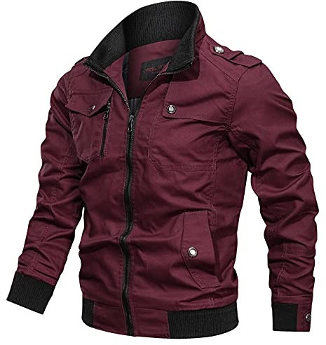 Bomberjacken für Herren, mehrere Taschen, Kampfjacken für Herren, mit Stehkragen, Übergröße, lässiger Windbreaker, Arbeit, Oberbekleidung, Mantel, Militär, taktisch, langlebig, Oberbekleidung