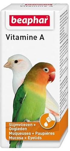 Beaphar Vitamin A für Vögel: Kanarienvögel, Wellensittiche, Nymphensittiche und Papageien, 20 ml