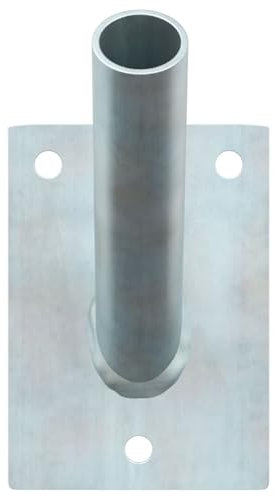 vidaXL Flaggenhalter für 1 Flagge Wandmontage Silbern Stahl