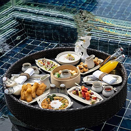 NSTVVEE Schwimmendes Tablett für den Swimmingpool, schwimmendes Tablett für den Pool, Thailändisch – schwimmendes Frühstück auf Bali, Zubehör für Erwachsene, Swimmingpool oder Whirlpool-Pa