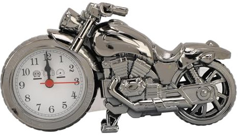 Tyenaza Vintage Motorradmodell Model Wecker Batterie angetriebenes Schreibtisch Regal Kinder Schlafzimmer Home Dekoration (Batterie Nicht enthalten)