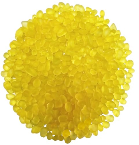 Glassteine für Aquarien, 0,4 kg, Zitronengelb, Glassteine, Aquarium-Kies, Aquariumsteine, Glassteine, Steine, Perlen, Steine, Sand, für Vasenfüller, Fischschildkröte, Aquarium-Dekorationen