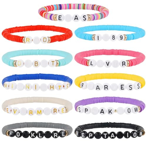 AOOSA Freundschaftskette,Mischfarbe Inspirierte Armbänder | Perlenarmband Bracelet Set,Bead Armband für Frauen und Mädchen