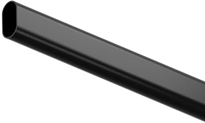 ARTEST Garderobenstange 15x30 mm 148 cm- schwarze matte -Kleiderstange Wandmontage, Einfache Kleiderstange Für Schrank, Ideal Für Ästhetische Schrank Systeme