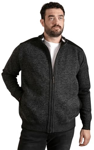 Duke Mens Dereham 1 Knitted Zip Fleece Lined Sweater - Blue