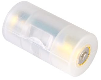 Ausla AA to C Battery Converter, Translucent Plastic, Convert AA Batteries to C Size, for Electronics and Emergency Situations